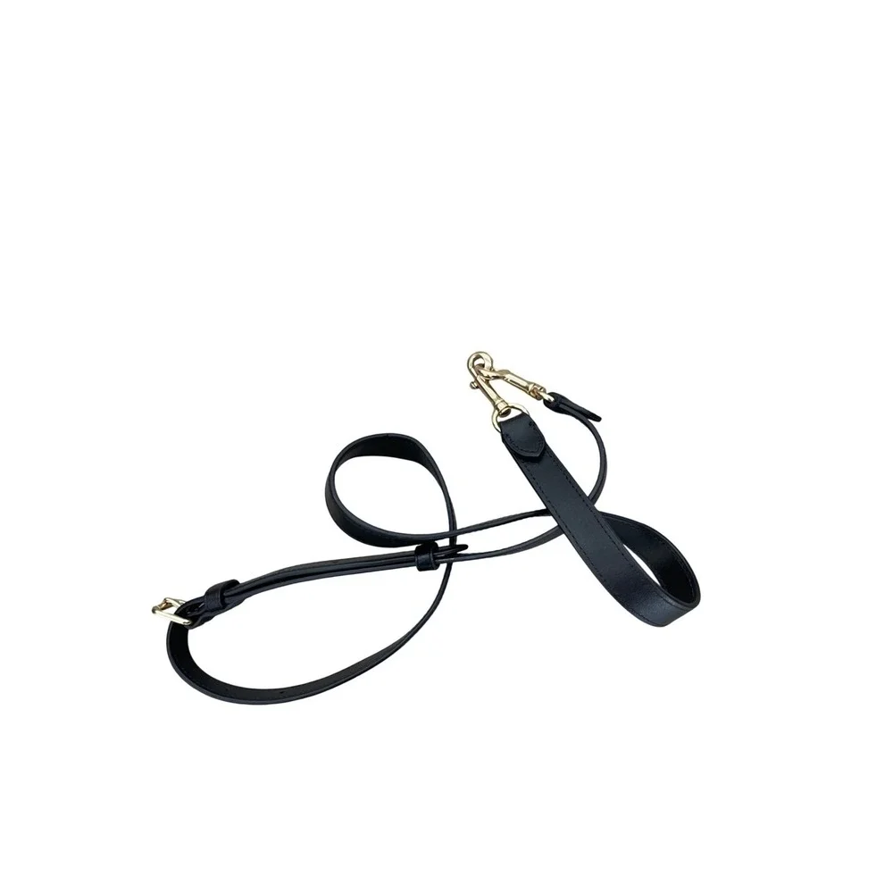 Coach Black Leather Adjustable Crossbody‎ Replacement Strap Gold Hardware I09